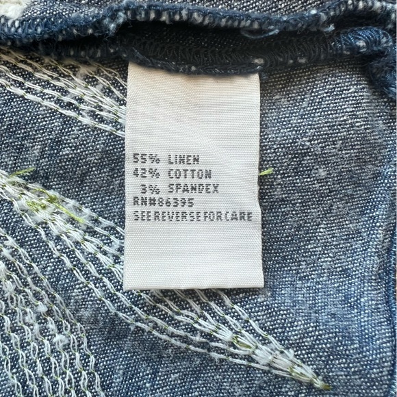 Ann Trinity | Vintage 90s Y2K Linen Blend Floral Embroidered Jacket/Shacket | M - Picture 15 of 15